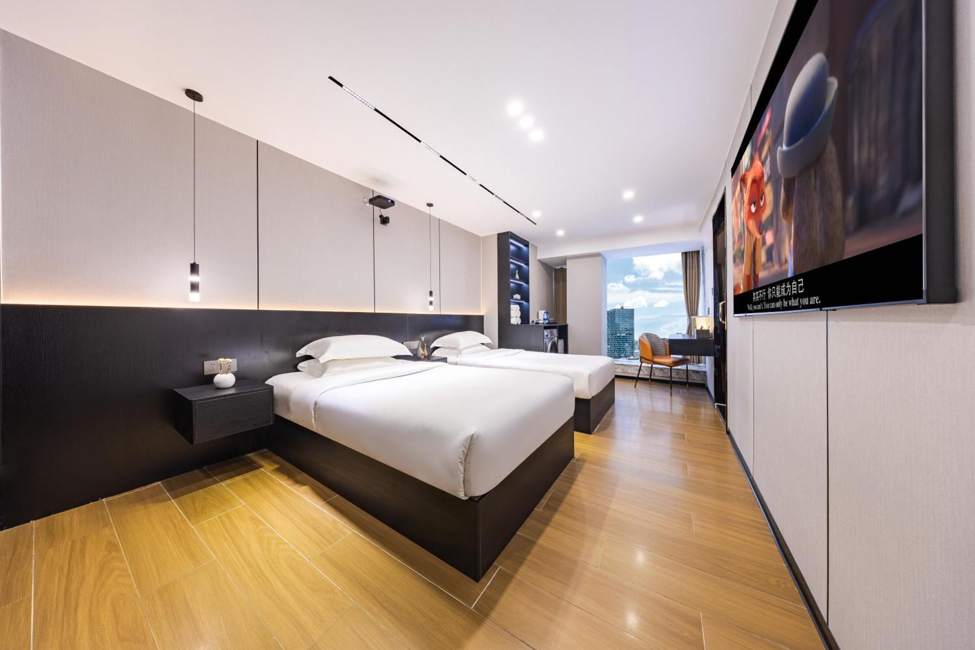 Yu Manju High-Floor Huge-Screen Audiovisual Hotel-Guangzhou Tower Zhujiang New Town Sports West Road Branch Exterior foto